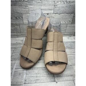 Womens Clarks‎ Collection 26143214 Sand Nubuck Valarie Heel Sandals Size 10M